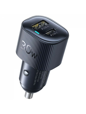 Автомобільний зарядний пристрій Baseus PrimeTrip VP2 30W 1 USB-A + 1 USB-C Black (C0207600)