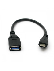 Кабель синхронізації PowerPlant USB to Type-C Black 0,1 0,1m Black (KD00AS1257)