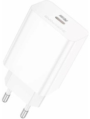 Мережевий зарядний пристрій Borofone BA21A Pro Long Відсутній 20 1 USB-C White (1 USB-C) 20W White (6941991111402)