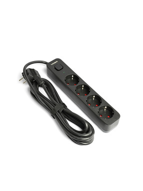 Мережевий фільтр Videx ONCORD з/з 4/3m Black (VF-PD43G-B)