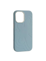 Чохол Flower Liquid Silicone Case MagSafe для Apple iPhone 17 Cloud Blue