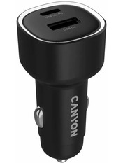 Автомобільний зарядний пристрій Canyon OnDrive 48 48W Відсутній Black 1 USB-A + 1 USB-C 1 USB-A + 1 USB-C Black (CNE-CCABR3AC)