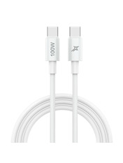 Кабель синхронізації Grand-X Type-C to Type-C 100W 1m White (CC-100W)