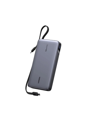 Павербанк Ugreen DualCable 3xUSB-C + 1xUSB-A 165W 25000mAh Dark Gray (55995)