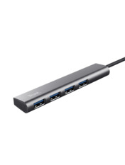 USB-хаб Trust Halyx USB Type-C (4xUSB 3.0) Grey
