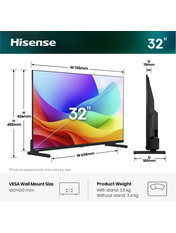 Телевізор Hisense A5S Full HD (1920x1080) Black Так 32 32" Smart TV Black (32A5S)