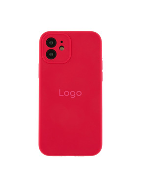 Чохол Silicone Case Full Size with Frame для Apple iPhone 12 Rose Red (6938174520)