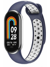 BeCover Vents Style Mi Band 8 Синій Blue/White (709419)