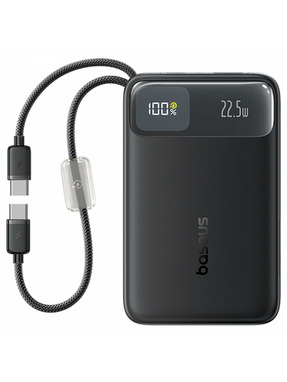 Павербанк Baseus EnerFill FC11 Digital Display 1xUSB-C + 1xUSB-A 22,5W 10000mAh Black (E0030400)
