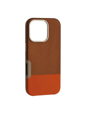 Чохол Two different leather Case MagSafe для Apple iPhone 15 Pro Max Brown
