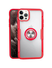 Чохол Deen Deen CrystalRing Magnet для Apple iPhone 13 Pro Transparent/Red
