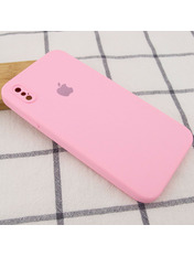 Чохол Silicone Case Square Full Camera для Apple iPhone X/XS Light Pink