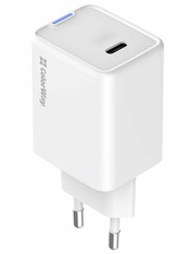 Мережевий зарядний пристрій ColorWay GaN Mini (1 USB-C) 45W White (CW-CHS057PD-WT)