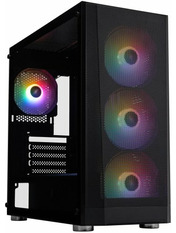 Корпус 1stPlayer FD5-M-BK-4F1 Midi-Tower Black