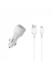 Автомобільний зарядний пристрій Hoco Z23 Grand Style 18W Lightning 2 USB-A +кабель Lightning White 2 USB-A White