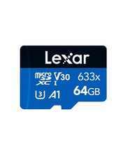 Карта пам'яті Lexar High-Performance 633x microSDXC 64GB Class 10 UHS-I + SD-adapter