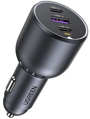 Автомобільний зарядний пристрій Ugreen EC705 130W 1 USB-A + 2 USB-C Black