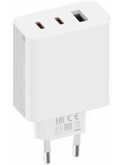 Мережевий зарядний пристрій Xiaomi Charging Combo 1 USB-A + 2 USB-C (1 USB-A + 2 USB-C) 67W White (BHR7493EU) Відсутній 67 White