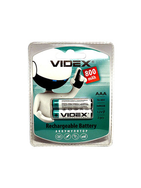 Акумуляторна батарейка Videx 23335 AAA Ni-MH 800mAh 2шт (23335)