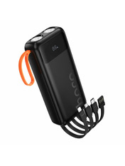Павербанк Hoco J151A Spirit dual lighting four-cable 1xUSB-C + 2xUSB-A 20000 Black 10W 20000mAh Black 10