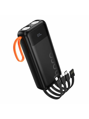 Павербанк Hoco J151A Spirit dual lighting four-cable 1xUSB-C + 2xUSB-A 10W 20000mAh Black