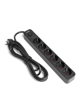 Мережевий фільтр Videx ONCORD з/з 6/3m Black (VF-PD63G-B)