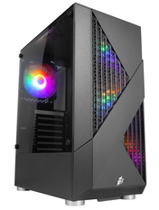 Корпус 1stPlayer F3-A-BK-4F1 Midi-Tower Black (F3-A-BK-4F1)