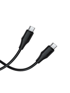 Кабель синхронізації Hoco X124 Bien Type-C to Type-C 60W 1m Black