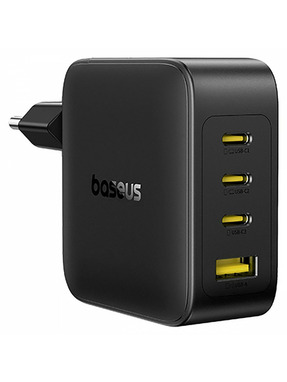 Мережевий зарядний пристрій Baseus EnerFill FH11 GaN (1 USB-A + 3 USB-C) 140W Black (E0121J00)