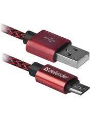 Кабель синхронізації Defender USB08-03T USB to microUSB Red 1m Red (87801)