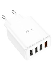 Мережевий зарядний пристрій Hoco C102A White Відсутній (4 USB-A) 28,5W White 4 USB-A 28.5