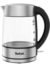 Електрочайник Tefal Glass Kettle Silver/Black Silver/Black (KI772D38)