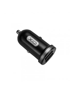 Автомобільний зарядний пристрій XO TZ08 12W 2 USB-A +кабель Lightning Black (00000011484)