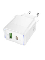 Мережевий зарядний пристрій Hoco CS112A 30 White 1 USB-A + 1 USB-C Відсутній (1 USB-A + 1 USB-C) 30W White