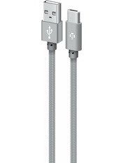 Кабель синхронізації Intaleo CBGNYT1 USB to Type-C 12W 1m Grey (1283126489136)