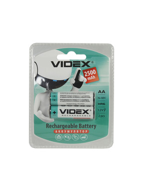 Акумуляторна батарейка Videx 23341 AA Ni-MH 2500mAh 2шт (23341)