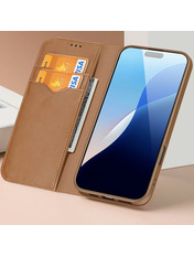 Чохол-книжка Dux Ducis з кишенею для візитівки для Apple iPhone 17 Brown