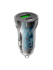 Автомобільний зарядний пристрій Hoco Z47A Discovery 30W 1 USB-A + 1 USB-C Transparent Відсутній 1 USB-A + 1 USB-C Transparent