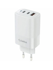 Мережевий зарядний пристрій Gelius Elevaro GP-HC065 (1 USB-A + 2 USB-C) 65W White (100784)