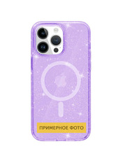 Чохол TPU Galaxy Sparkle MagFit для Apple iPhone 16 Pro Max Purple