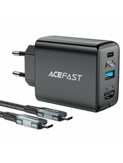 Мережевий зарядний пристрій ACEFAST A17 GaN 65W Black