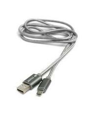 Кабель синхронізації PowerPlant Quick Charge USB to microUSB Blue 1m Blue (KD00AS1287)