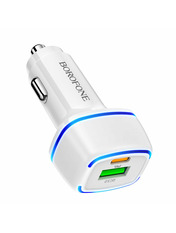 Автомобільний зарядний пристрій Borofone BZ14A Mercury 20W White Відсутній 1 USB-A + 1 USB-C White 1 USB-A + 1 USB-C
