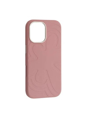 Чохол Flower Liquid Silicone Case MagSafe для Apple iPhone 17 Pink