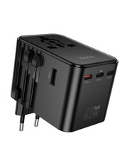 Мережевий зарядний пристрій Hoco AC32 (2 USB-A + 3 USB-C) 45W Black