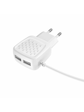 Мережевий зарядний пристрій Jellico C26 (2 USB-A) 10,5W + кабель Lightning White (RL066395)
