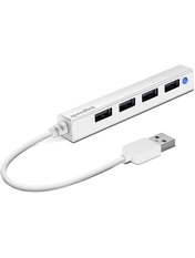 USB-хаб SPEEDLINK SNAPPY Slim USB-A (4xUSB 2.0) White (SL-140000-WE)