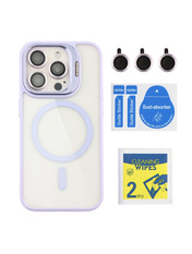 Чохол Stand Case with MagSafe and Camera Lenses для Apple iPhone 15 Pro Purple Purple (6905371824)