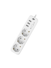 Мережевий фільтр LogicPower PREMIUM LP-X3 3 4 3/4m + 3 USB White (19526)