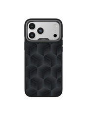 Чохол Kajsa Splendid Collection 3D Cube Pattern with MagSafe O-Ring для Apple iPhone 17 Pro Max Black Black (6972180534)